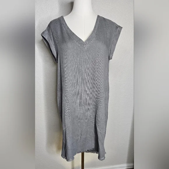 Anthropologie Hi-Lo Grey Tunic Dress Cloth & Stone - Picture 4 of 10
